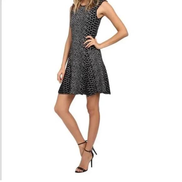 Sam Edelman Pre owned Selby Jacquard Sweater Dress Fit & Flare. - Picture 2 of 14